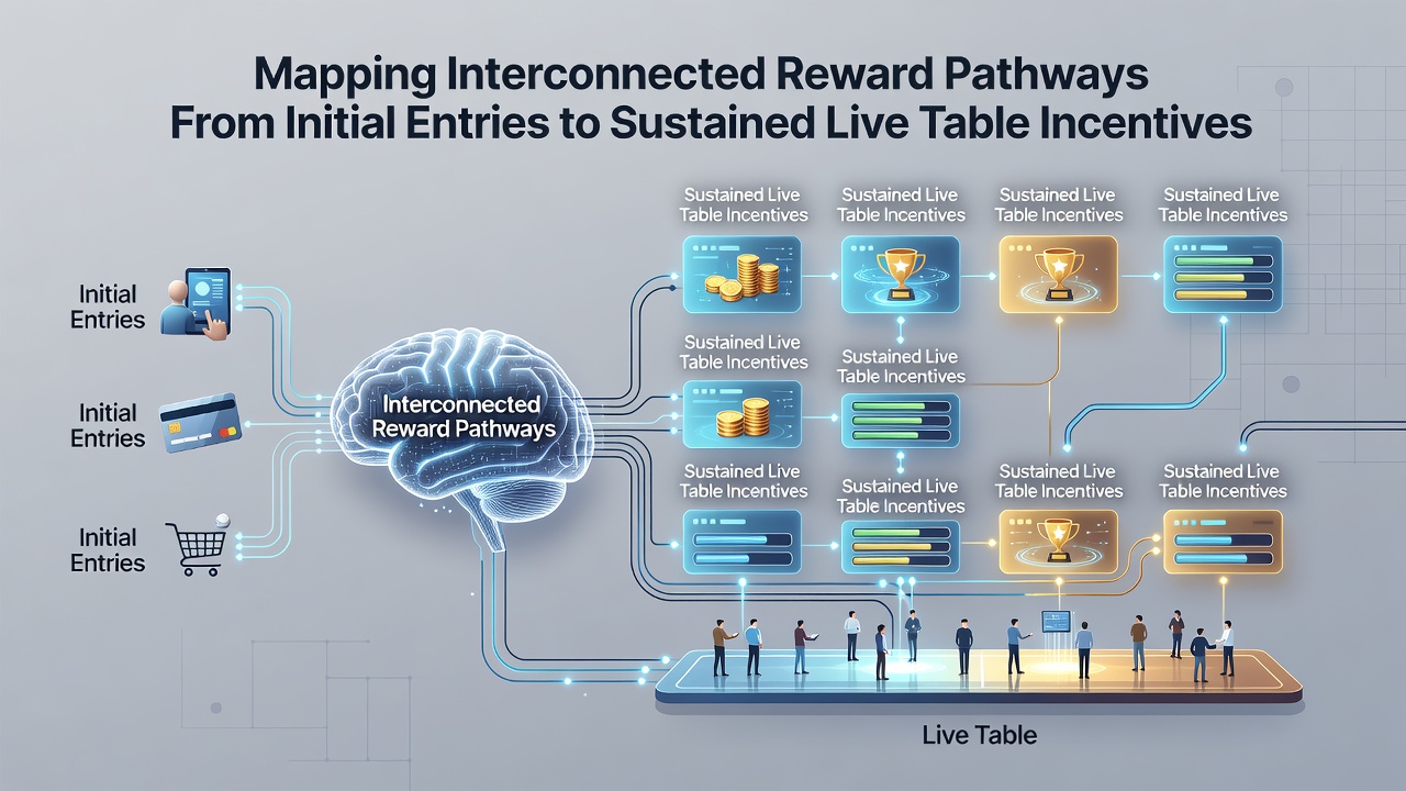 Diagram van live tafel incentives en beloningsketens in Nederland