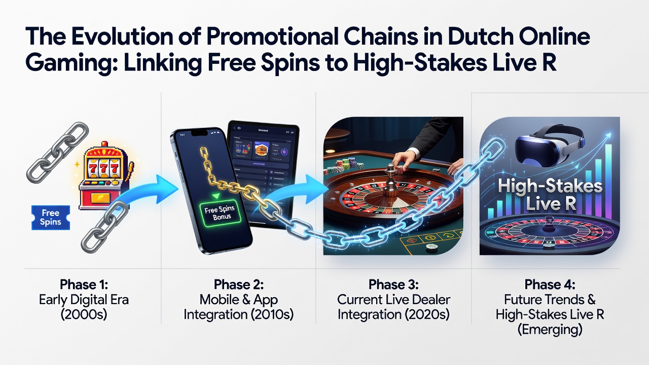 Grafiek die de verbinding toont tussen gratis spins en high-stakes live beloningen in Nederlandse online gaming