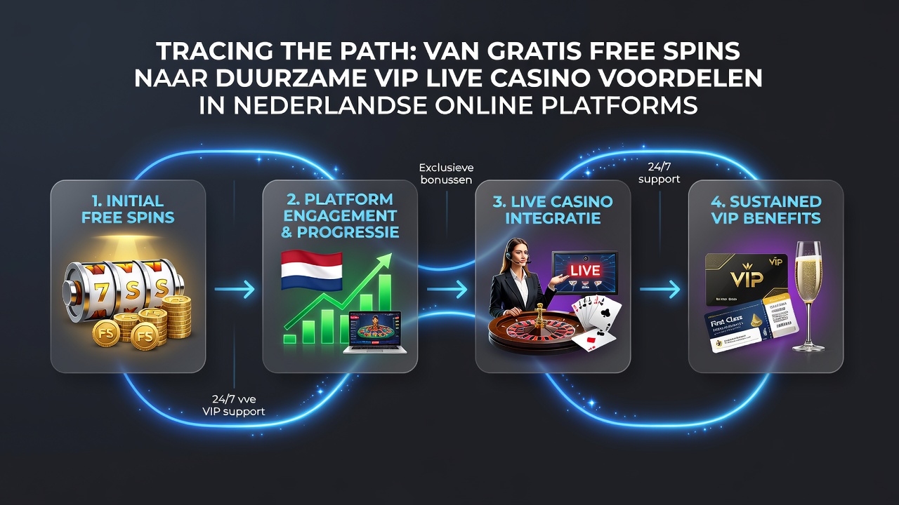 Visualisatie van VIP live casino beloningen en mobiele free spins op Nederlandse platforms