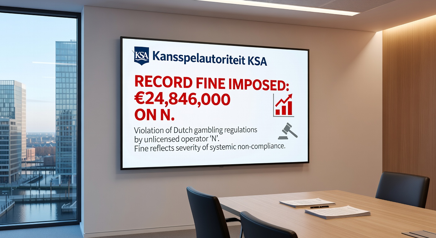 Grafiek met boetebedragen van KSA tegen illegale casino operators, inclusief Novatech en Fortaprime