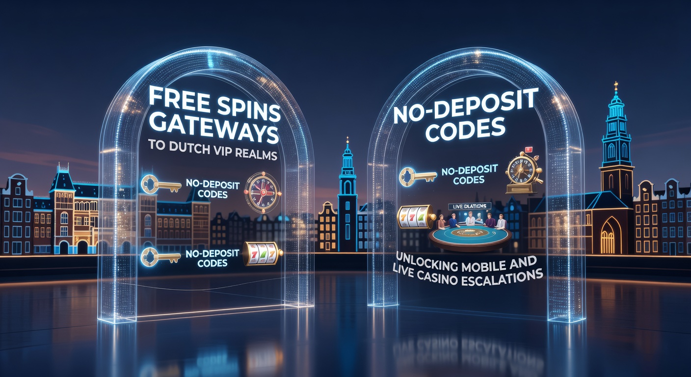 Schermafbeelding van een mobiel casino met gratis spins promotie die leidt naar VIP-niveaus, inclusief live dealer tafels en bonuscodes
