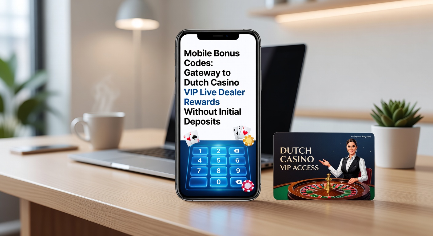 VIP live dealer tafel op mobiel scherm met actieve bonuscode overlay en no-deposit indicator